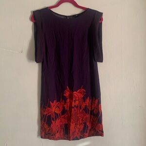 H&M Purple and Red Floral Dress